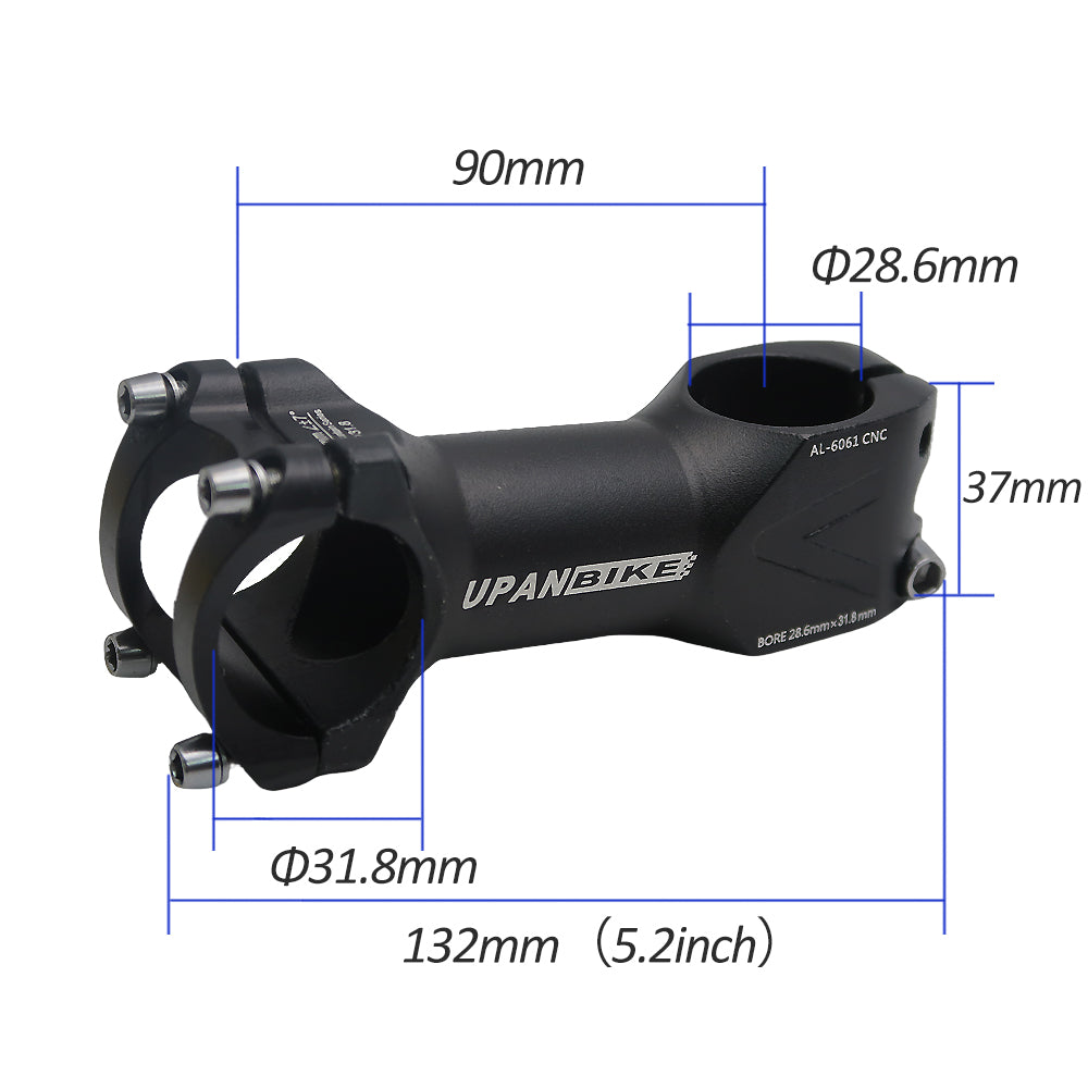 B152 Bike Stem, 31.8mm Clamp Diameter, 90mm Length, Bicycle Stem