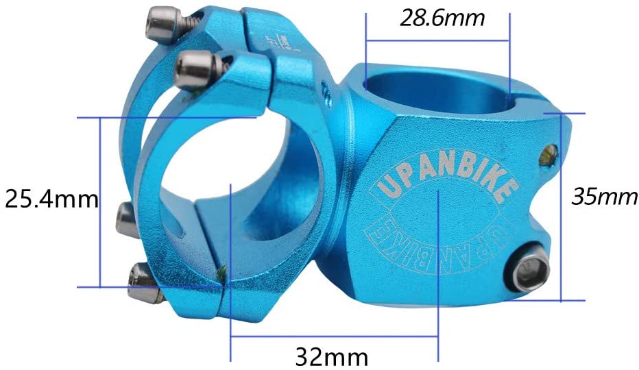 B068 Bike Short Stem, 25.4mm 31.8mm Clamp, 32mm long