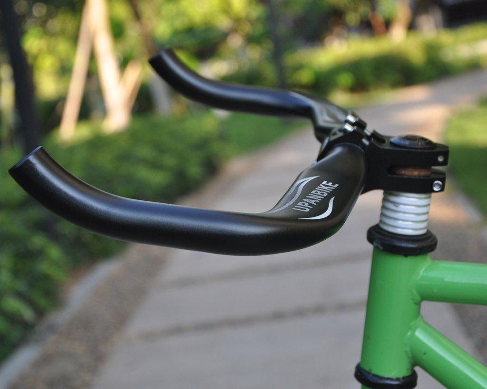 UPANBIKE Fixed Gear Bike Handlebar Bullhorn Riser Bar Rest TT Bar 31.8mm*420mm B144 - UPANBIKE