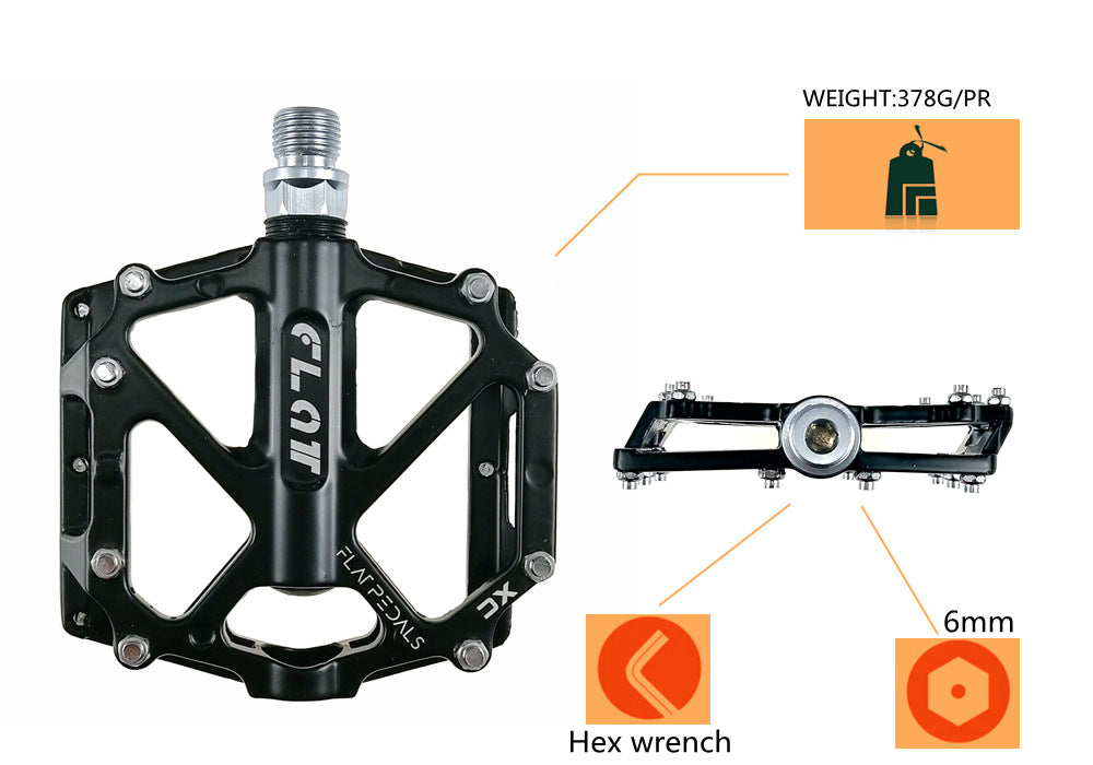 UPANBIKE 9/16" Bike Pedals Aluminum Alloy Wide Flat Platform CNC Ultralight Bearing Bicycle Pedals For MTB BMX Road Bike UP637 - UPANBIKE