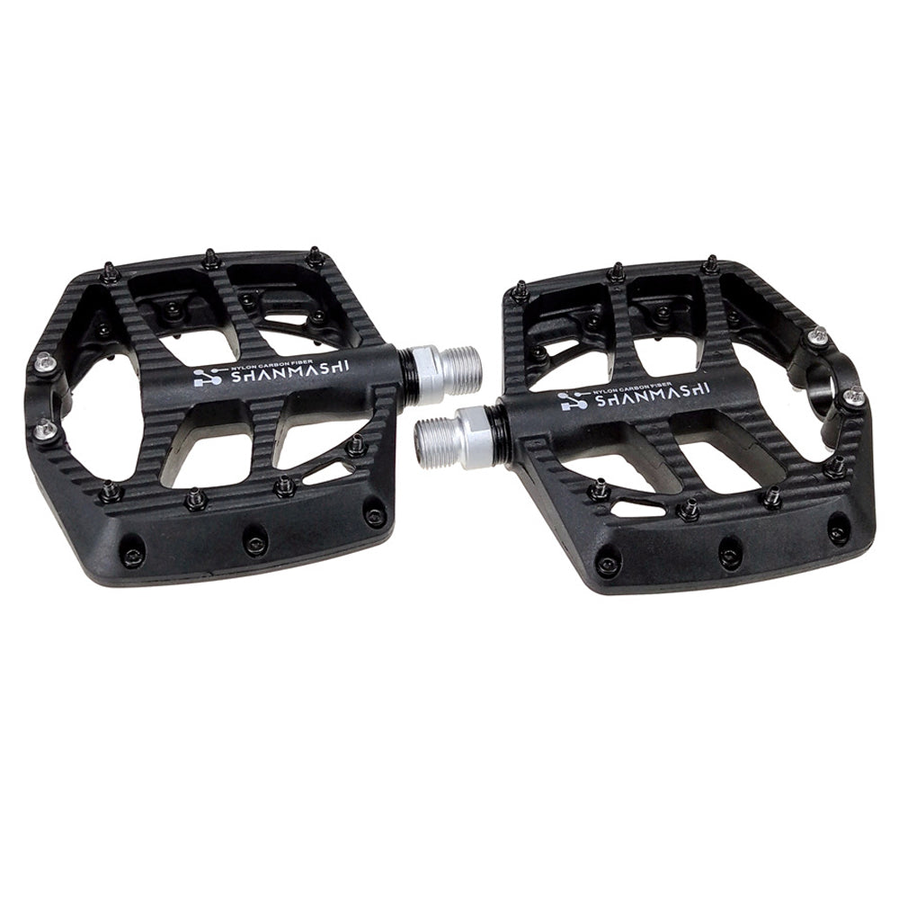 UPANBIKE 9/16" Bike Pedals Nylon Carbon Wide Flat Platform CNC Ultralight Bearing Bicycle Pedals For MTB Road Bike UP640 - UPANBIKE