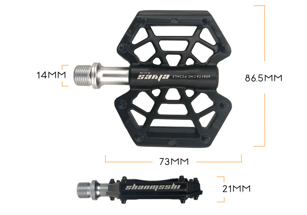 UPANBIKE 9/16'' Bearing Bike Pedals Magnesium Alloy Cobweb Shape Cycling Flat Platform For Mountain Bike Road Bicycle B622 - UPANBIKE