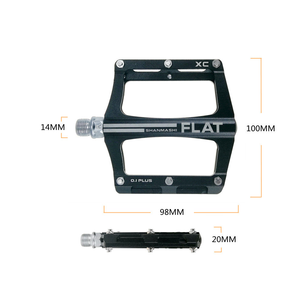 UPANBIKE Mountain Bike Bearing Pedals 9/16" Spindle 2 DU CNC Pedal Aluminum Alloy Flat Platform for BMX MTB Road Bicycle UP627 - UPANBIKE