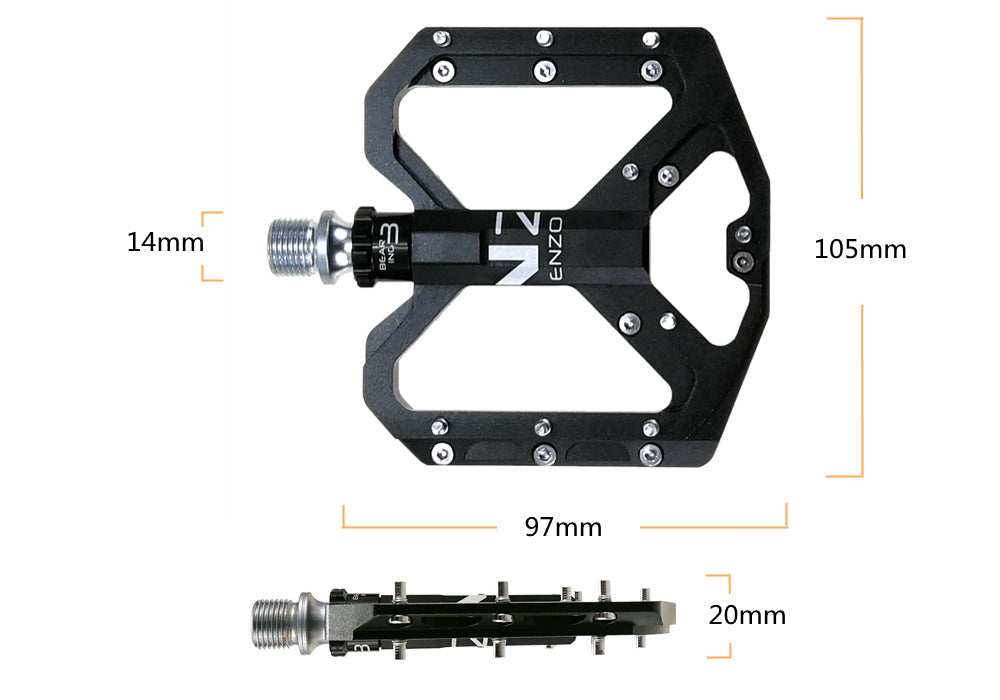 UPANBIKE 9/16" Bike Pedals Aluminum Alloy CNC Ultralight Bearing Wide Flat Platform Bicycle Pedals For MTB BMX Road Bike UP653 - UPANBIKE