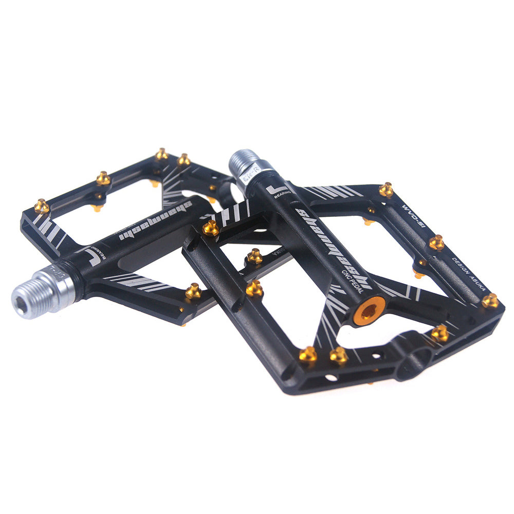 UPANBIKE Mountain Bike Road Bike Pedals 4 Bearings 9/16'' Spindle Aluminum alloy CNC Flat Platform Bicycle Pedals UP624 - UPANBIKE