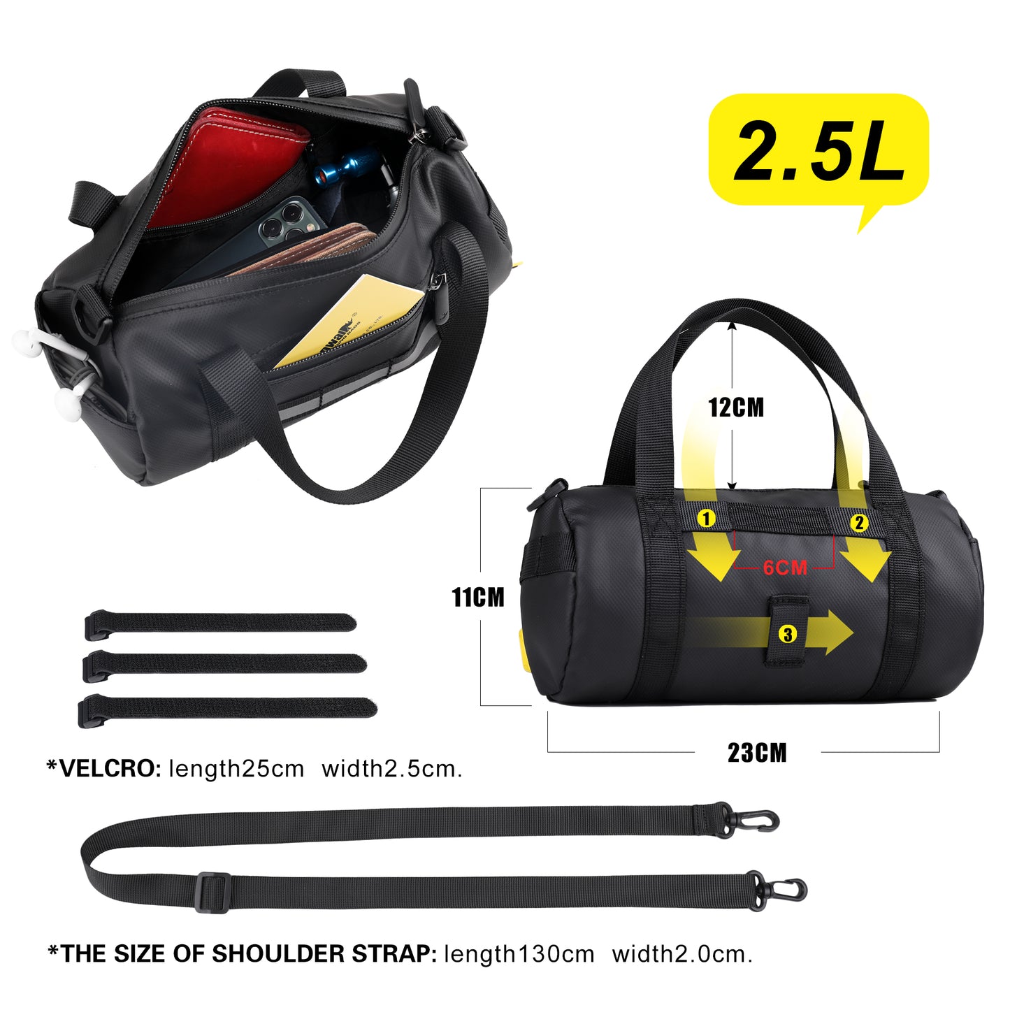 RK9101 Three-color Handlebar Bag