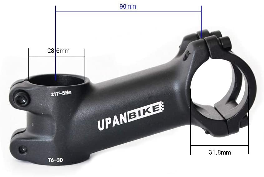 B074 Mountain Bike Stem, 10° 17° Riser, Bicycle Stem