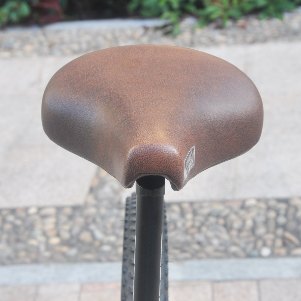 UPANBIKE Widened Rhombus Lines Smooth Leather Bike Saddle B319 - UPANBIKE