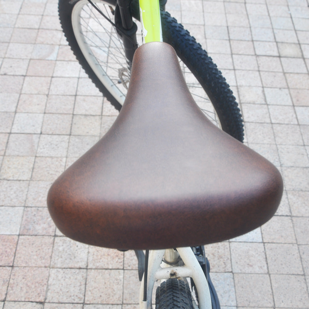 UPANBIKE Widened Rhombus Lines Smooth Leather Bike Saddle B319 - UPANBIKE